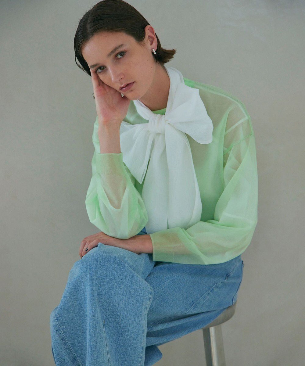 【ネイヴ/NAVE】の【Nave・洗える】シアーニット トップス インテリア・キッズ・メンズ・レディースファッション・服の通販 founy(ファニー) 　ファッション　Fashion　レディースファッション　Fashion for Women　トップス・カットソー　Cut & Sew Tops　ニット　Knit Tops & Sweaters　インナー　Innerwear　洗える　Machine Washable　キャミソール　Camisole, Spaghetti Strap Top　コンパクト　Compact, Small Size　シアー　Sheer, See-Through　シンプル　Simple, Minimal　スウェット / スエット　Sweatshirt, Sweatwear　スポーティ　Sporty, Casual Athletic　セットアップ　Set-Up, Coordinated Outfit　セーター　Sweater, Knitwear　タンク　Tank Top, Sleeveless Top　トリミング　Trimming, Decorative Edge　バランス　Balance, Style Balance　パーカー　Hoodie, Parka　プレーン　Plain, Simple　A/W・秋冬　Autumn/Winter　おすすめ　Recommended / Our Picks　エレガント 上品　Elegant　ライトグリーン系|ID: prp329100004847875 ipo3291000000035427669