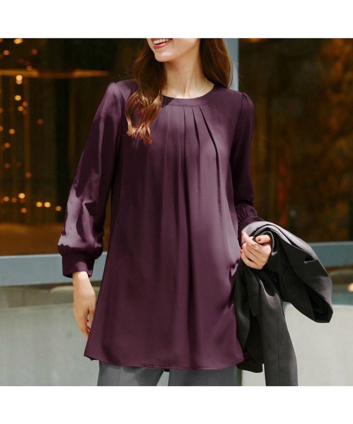 【ティアクラッセ/Tiaclasse】の【新色追加・洗える】裏起毛ジョーゼット胸元タックチュニックブラウス インテリア・キッズ・メンズ・レディースファッション・服の通販 founy(ファニー) https://founy.com/ ファッション Fashion レディースファッション Fashion for Women トップス・カットソー Cut & Sew Tops シャツ・ブラウス・オフィスカジュアル Elegant Blouses & Button-Ups アクセサリー Fashion Accessories ウォッシャブル Machine Washable 春 Spring 洗える Machine Washable 秋 Autumn シンプル Simple, Minimal ジョーゼット Georgette, Semi-Sheer Fabric スマート Smart, Elegant スリーブ Sleeve, Long Sleeve / Short Sleeve チュニック Tunic, Long Top ドレープ Drape, Draping Fabric 長袖 Long Sleeve, Full Sleeve フェミニン Feminine, Girly フォーマル Formal, Dressy フレア Flare, Flared ブローチ Brooch, Pin Brooch ポケット Pocket, Pocket Detail ラウンド Round, Round Neck ロング Long, Long-Length 冬 Winter / This Winter A/W・秋冬 Autumn/Winter 再入荷 Restock / Back in Stock 新作・新入荷 New Arrivals / New In ビジネス 仕事 通勤 Business / Work / Commuting |ID: prp329100004847918 ipo3291000000035931514