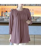 【ティアクラッセ/Tiaclasse】の【新色追加・洗える】裏起毛ジョーゼット胸元タックチュニックブラウス ピンク|ID: prp329100004847918 ipo3291000000035931521