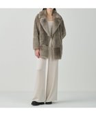 【グレース コンチネンタル/GRACE CONTINENTAL】のムートンライダースコート グレー|ID: prp329100004847929 ipo3291000000035869628