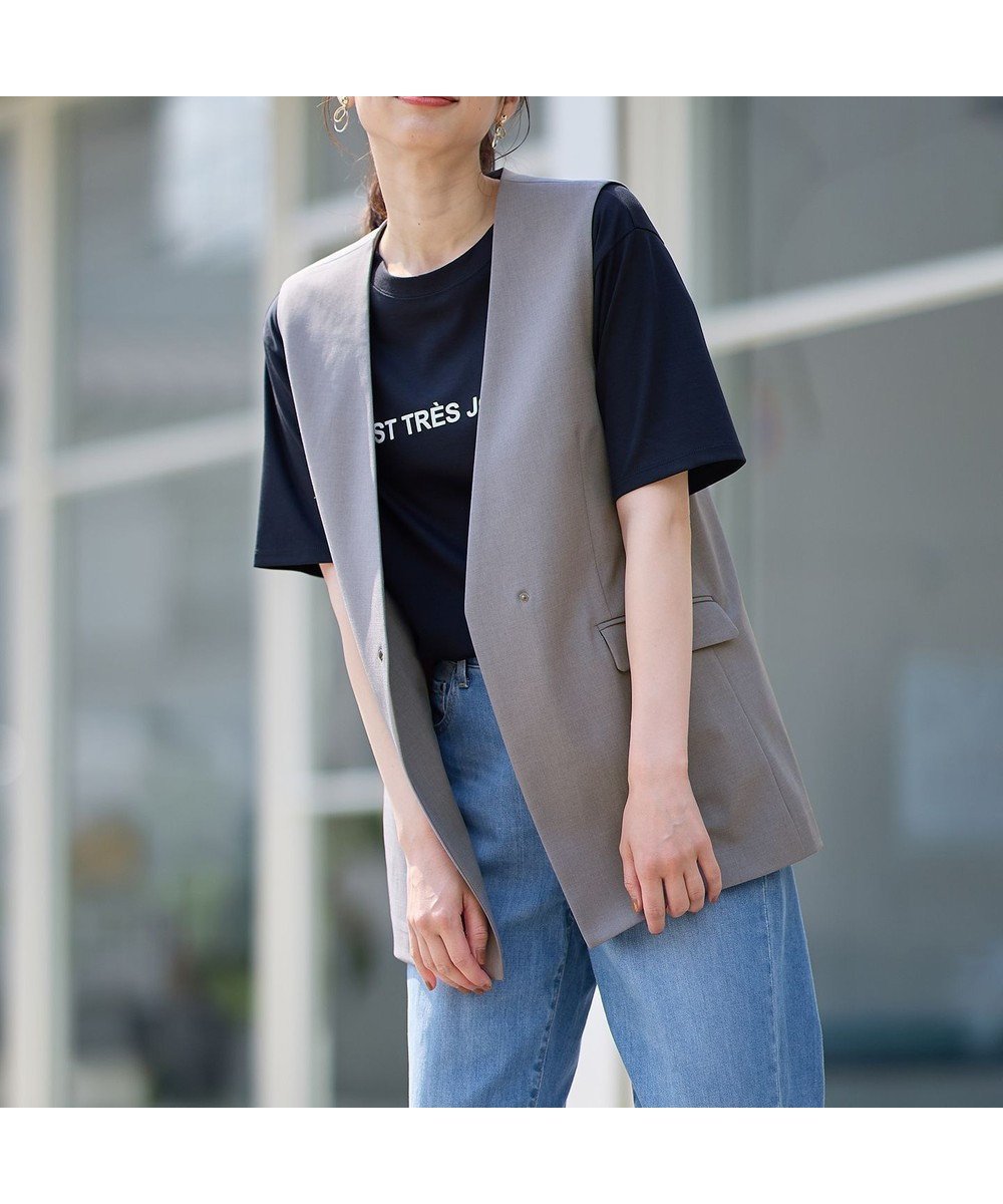 【エニー/ANY】の【セットアップ可能/ストレッチ】イージーケアジレ 人気、トレンドファッション・服の通販 founy(ファニー) 　ファッション　Fashion　レディースファッション　Fashion for Women　アウター　Coat / Outerwear Collection　トップス・カットソー　Cut & Sew Tops　ベスト&ジレ / 重ね着スタイル　Vests & Gilets　セットアップ　Matching Sets　レディーストップス・ブラウス　Tops & Blouses / Assorted Women's Tops　キャミワンピース　Cami Dress, Slip Dress　ストレッチ　Stretch, Stretchy Fabric　セットアップ　Set-Up, Coordinated Outfit　ベスト　Vest, Waistcoat　ポケット　Pocket, Pocket Detail　吸水　Absorbent, Quick-Dry　夏　Summer　春　Spring　S/S・春夏　SS, Spring/Summer, Warm Season　 other-1|ID: prp329100004847955 ipo3291000000035626457