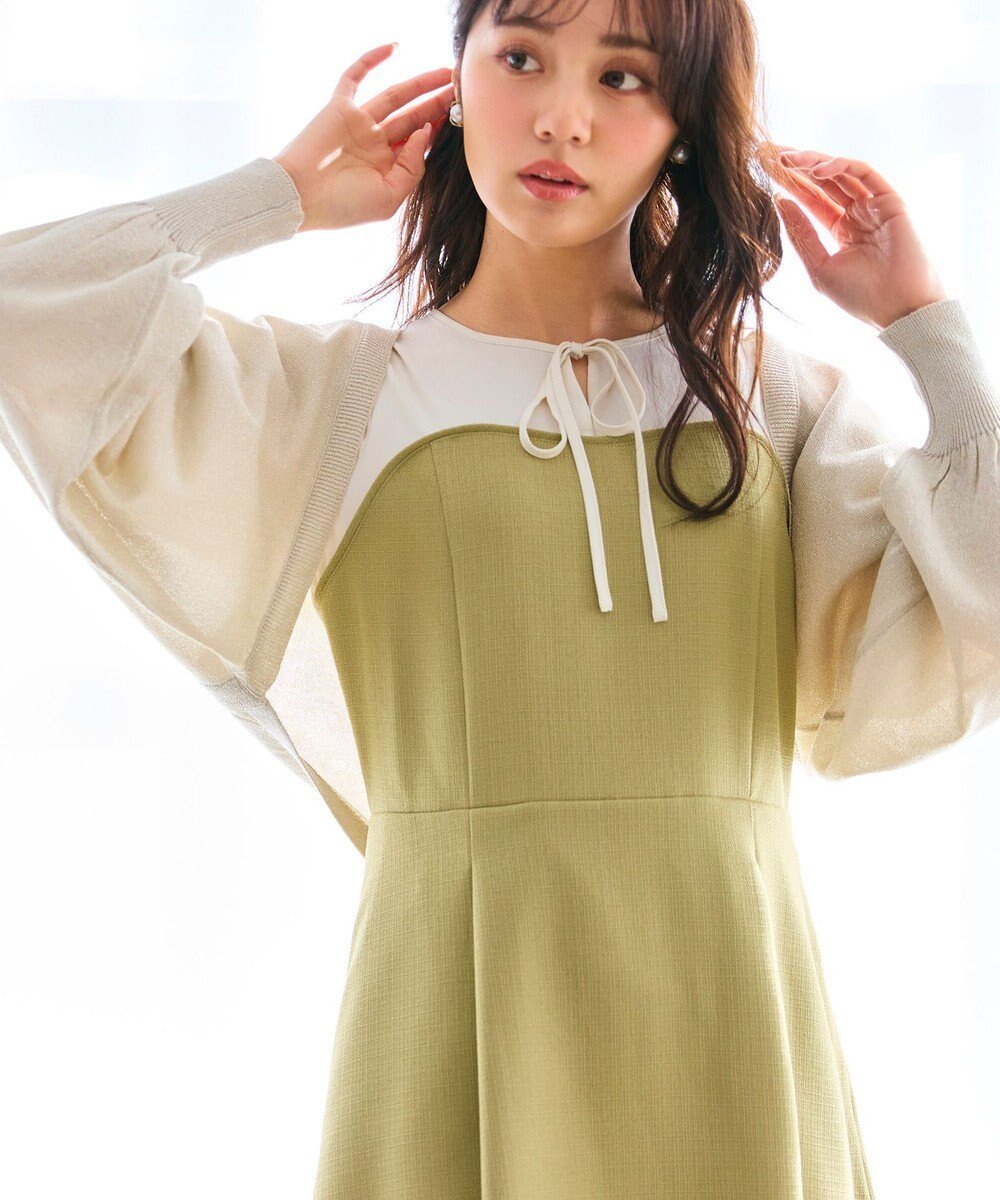 【フェルゥ/Feroux】のラメニット ボレロ インテリア・キッズ・メンズ・レディースファッション・服の通販 founy(ファニー) 　ファッション　Fashion　レディースファッション　Fashion for Women　トップス・カットソー　Cut & Sew Tops　ニット　Knit Tops & Sweaters　カーディガン・羽織り　Layered Style Cardigans　カーディガン　Cardigan, Knitwear　コンパクト　Compact, Small Size　バランス　Balance, Style Balance　ボレロ　Bolero, Short Cardigan　夏　Summer　春　Spring　S/S・春夏　SS, Spring/Summer, Warm Season　ベージュ系|ID: prp329100004848181 ipo3291000000036303987