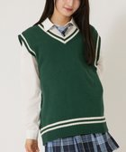 【ウィゴー/WEGO】の【SCHOOLITEM】ラインスクールニットベスト グリーン|ID: prp329100004848266 ipo3291000000035434377