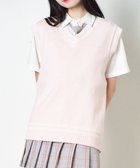 【ウィゴー/WEGO】の【SCHOOLITEM】ラインスクールニットベスト ライトピンク|ID: prp329100004848266 ipo3291000000035434379