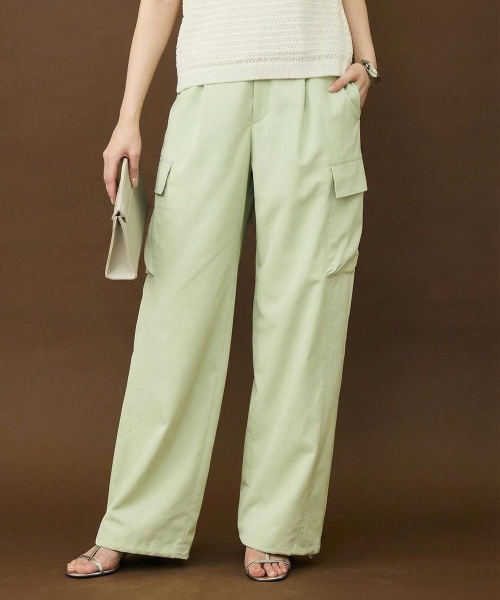 【自由区/JIYU-KU】のハイカウントカーゴ パンツ インテリア・キッズ・メンズ・レディースファッション・服の通販 founy(ファニー) 　ファッション　Fashion　レディースファッション　Fashion for Women　パンツ　Pants & Trousers　春　Spring　カーゴパンツ　Cargo Pants, Utility Pants　ストレッチ　Stretch, Stretchy Fabric　ストレート　Straight, Straight Cut　パッチ　Patch, Appliqué　ポケット　Pocket, Pocket Detail　ワイド　Wide, Wide Fit　S/S・春夏　SS, Spring/Summer, Warm Season　夏　Summer　エレガント 上品　Elegant　ピスタチオ|ID: prp329100004848272 ipo3291000000035522018