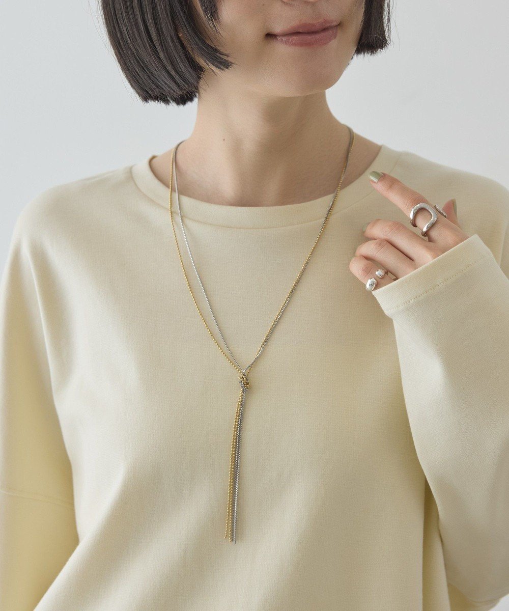 【アメリカンホリック/AMERICAN HOLIC】の【ステンレス】2ラインネックレス 人気、トレンドファッション・服の通販 founy(ファニー) 　ファッション　Fashion　レディースファッション　Fashion for Women　ジュエリー　Jewelry　ネックレス　Necklaces & Pendants　おすすめ　Recommended / Our Picks　アクセサリー　Fashion Accessories　アメリカン　American Style　シルバー　Silver, Metallic Silver　スタイリッシュ　Stylish, Fashionable　センター　Center, Center Line　チェーン　Chain, Chain Strap　ネックレス　Necklace, Pendant Necklace　 other-1|ID: prp329100004848278 ipo3291000000035593390