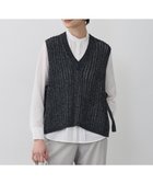 【アイシービー/iCB】のコットンツイスター ニットベスト ブラック×オフホワイトミックス|ID: prp329100004848323 ipo3291000000035435228