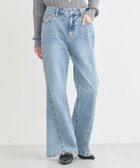 【アースミュージックアンドエコロジー/earth music&ecology】の切り替えフレアデニムパンツ 人気、トレンドファッション・服の通販 founy(ファニー) ファッション Fashion レディースファッション Fashion for Women パンツ Pants & Trousers デニムパンツ・ジーンズ・美脚デニム Denim Jeans & Pants デニム Denim, Jeans Material フレア Flare, Flared ポケット Pocket, Pocket Detail 夏 Summer 春 Spring S/S・春夏 SS, Spring/Summer, Warm Season thumbnail Light Indigo|ID: prp329100004848328 ipo3291000000035435329