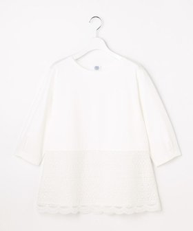 【ジェイ プレス/J.PRESS】のレースレイヤードフレア カットソー 人気、トレンドファッション・服の通販 founy(ファニー) ファッション Fashion レディースファッション Fashion for Women トップス・カットソー Cut & Sew Tops シャツ・ブラウス・オフィスカジュアル Elegant Blouses & Button-Ups ロングTシャツ・Tシャツ Longline T-Shirts & Tees カットソー・ベーシックTシャツ Cut-and-Sewn Tops / Stretch Tees & Basics 春 Spring カットソー Cut and Sewn Top シルケット Silket, Silky Cotton シンプル Simple, Minimal ジャケット Jacket, Outerwear フォルム Silhouette, Form フレア Flare, Flared ボーダー Border, Stripe レース Lace, Lace Fabric S/S・春夏 SS, Spring/Summer, Warm Season おすすめ Recommended / Our Picks 夏 Summer エレガント 上品 Elegant |ID:prp329100004848373