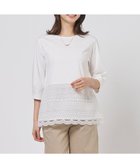 【ジェイ プレス/J.PRESS】のレースレイヤードフレア カットソー ホワイト系|ID: prp329100004848373 ipo3291000000036122377
