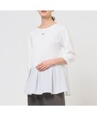 【ジェイ プレス/J.PRESS】のレイヤードフレア カットソー ホワイト×ストライプ系|ID: prp329100004848374 ipo3291000000035436265