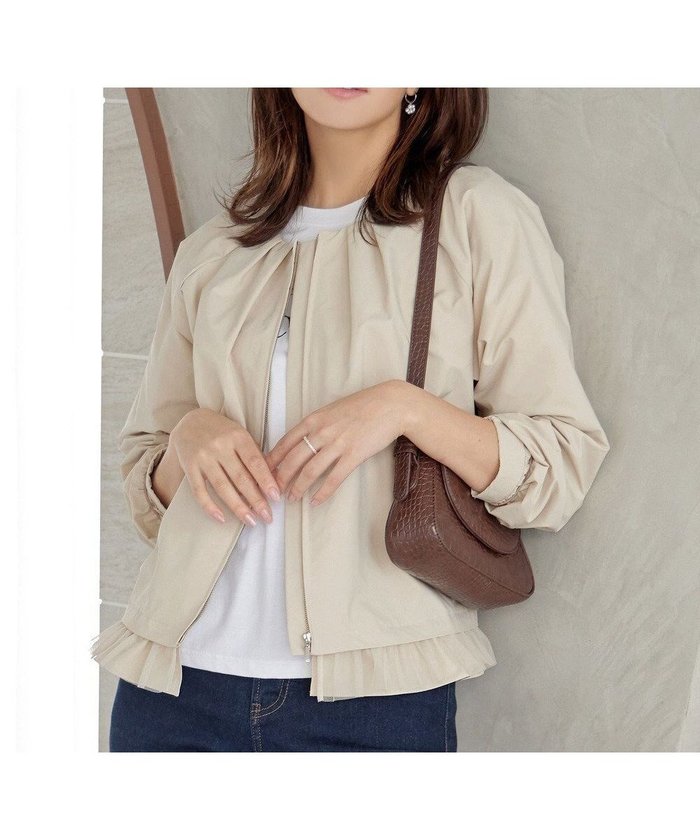 【ティアクラッセ/Tiaclasse】のチュールフリルタックブルゾン インテリア・キッズ・メンズ・レディースファッション・服の通販 founy(ファニー) https://founy.com/ ファッション Fashion レディースファッション Fashion for Women アウター Coat / Outerwear Collection レディースジャケット・軽アウター Jackets ブルゾンジャケット・スポーティアウター Blouson Jackets 春 Spring 秋 Autumn カーディガン Cardigan, Knitwear ショート Short, Short Length ジャケット Jacket, Outerwear ストレッチ Stretch, Stretchy Fabric スリーブ Sleeve, Long Sleeve / Short Sleeve チュール Tulip, Tulip Motif 長袖 Long Sleeve, Full Sleeve フェミニン Feminine, Girly ブルゾン Blouson, Bomber Jacket ベーシック Basic, Essential ポケット Pocket, Pocket Detail 無地 Plain, Solid Color ラウンド Round, Round Neck 冬 Winter / This Winter S/S・春夏 SS, Spring/Summer, Warm Season 再入荷 Restock / Back in Stock おすすめ Recommended / Our Picks 夏 Summer 新作・新入荷 New Arrivals / New In |ID: prp329100004848383 ipo3291000000035525855