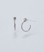 【フィービィー/phoebe】の【金属アレルギー対応】ポイントビジューフープピアス/ニッケルフリー シルバー シルバー|ID: prp329100004848395 ipo3291000000035549445