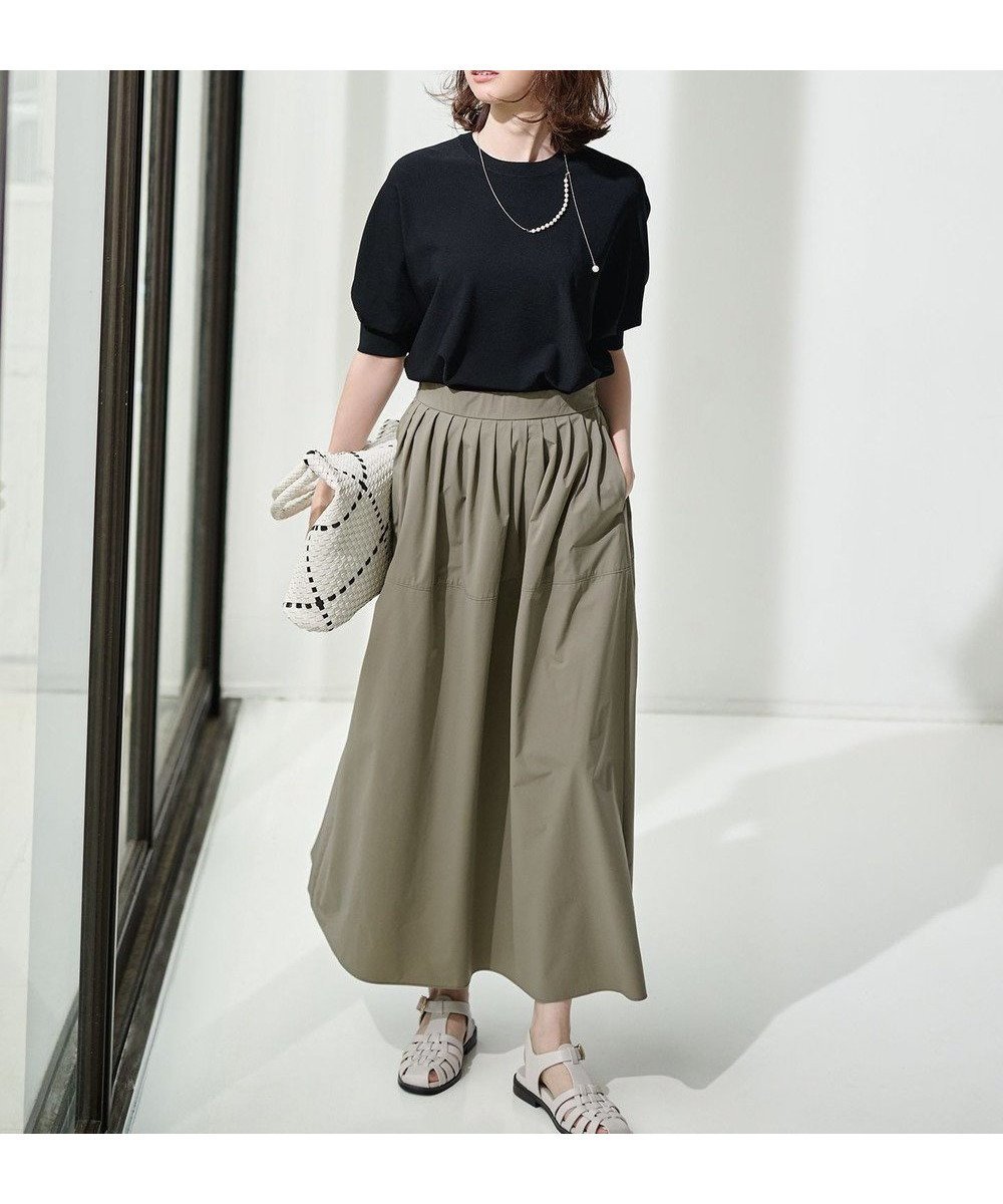 【アンフィーロ 自由区/UNFILO】のFINE MOVE タックスカート インテリア・キッズ・メンズ・レディースファッション・服の通販 founy(ファニー) ファッション Fashion レディースファッション Fashion for Women スカート Skirts 春 Spring 洗える Machine Washable 軽量 Lightweight, Ultra Light ストレッチ Stretch, Stretchy Fabric タフタ Taffeta, Structured Fabric フレア Flare, Flared フロント Front, Front Design S/S・春夏 SS, Spring/Summer, Warm Season おすすめ Recommended / Our Picks 夏 Summer カーキ|ID: prp329100004848531 ipo3291000000035573198