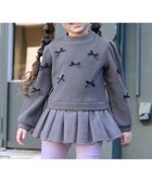 【エニィ/ANY / KIDS】のふくれジャガードリボンチュニック チャコール|ID: prp329100004848568 ipo3291000000035606006