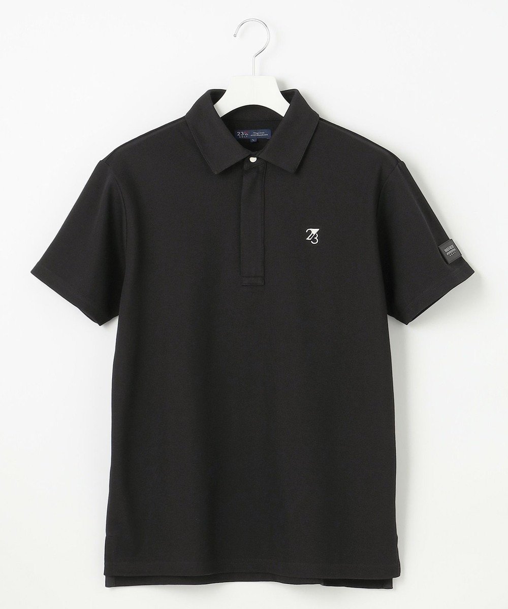 【23区 ゴルフ/23区GOLF / MEN】の【MEN】温度調節素材『サーモアジャスト』シンプル ポロシャツ インテリア・キッズ・メンズ・レディースファッション・服の通販 founy(ファニー) 　ファッション　Fashion　メンズファッション　Fashion for Men　トップス・カットソー　Cut & Sew Tops　メンズシャツ　Shirts　ポロシャツ / きれいめカジュアルスタイル　Polo Shirts　春　Spring　シンプル　Simple, Minimal　フロント　Front, Front Design　ベーシック　Basic, Essential　ボトム　Bottoms, Lower Wear　ポロシャツ　Polo Shirt, Collared Tee　S/S・春夏　SS, Spring/Summer, Warm Season　夏　Summer　エレガント 上品　Elegant　ゴルフ　Golf　ブラック系|ID: prp329100004848576 ipo3291000000035843031