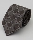 【五大陸/gotairiku / MEN】のGOTAIRIKU別注【日本製】シルク ネクタイ_格子柄 ダークブラウン系8|ID: prp329100004848609 ipo3291000000035659158