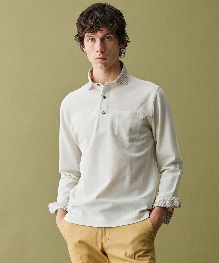 【ジョセフ アブード/JOSEPH ABBOUD / MEN】のオーガニックコットンダディポロ 26SSモデル インテリア・キッズ・メンズ・レディースファッション・服の通販 founy(ファニー) https://founy.com/ ファッション Fashion メンズファッション Fashion for Men トップス・カットソー Cut & Sew Tops メンズシャツ Shirts ポロシャツ / きれいめカジュアルスタイル Polo Shirts インド Indian Textile インナー Innerwear 春 Spring カフス Cuff Design ジャケット Jacket, Outerwear デニム Denim, Jeans Material ポロシャツ Polo Shirt, Collared Tee S/S・春夏 SS, Spring/Summer, Warm Season おすすめ Recommended / Our Picks 夏 Summer エレガント 上品 Elegant ギフト プレゼント Gift / Present ビジネス 仕事 通勤 Business / Work / Commuting 2026年 2026 |ID: prp329100004848612 ipo3291000000036003790