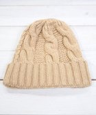 【石田製帽/ISHIDASEIBOU】の〈新色追加!〉カシミヤニット アラン編みワッチN ニット帽 ミディアムベージュ|ID: prp329100004848615 ipo3291000000035767522
