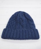 【石田製帽/ISHIDASEIBOU】の〈新色追加!〉カシミヤニット アラン編みワッチN ニット帽 ネイビーミックス|ID: prp329100004848615 ipo3291000000035767532