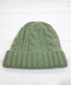 【石田製帽/ISHIDASEIBOU】の〈新色追加!〉カシミヤニット アラン編みワッチN ニット帽 ライトグリーン|ID: prp329100004848615 ipo3291000000035767536