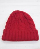 【石田製帽/ISHIDASEIBOU】の〈新色追加!〉カシミヤニット アラン編みワッチN ニット帽 レッド|ID: prp329100004848615 ipo3291000000035767544