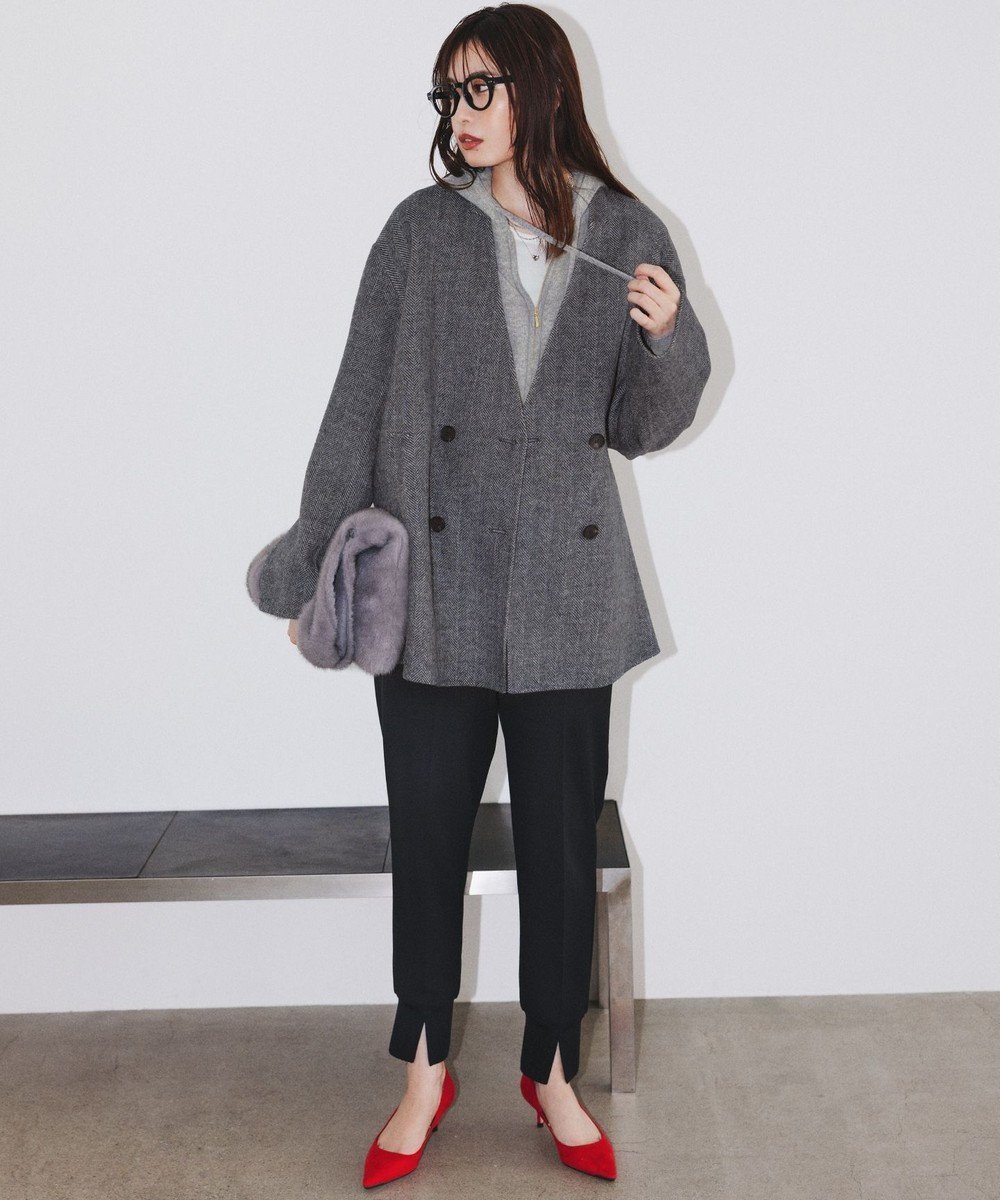 【アイシービー/iCB】のWoolRever ノーカラーショートコート 人気、トレンドファッション・服の通販 founy(ファニー) 　ファッション　Fashion　レディースファッション　Fashion for Women　アウター　Coat / Outerwear Collection　コート・ロングコート・ピーコート　Long Coats, Peacoats & More　レディースジャケット・軽アウター　Jackets　キュプラ　Cupro, Eco Fabric　ショート　Short, Short Length　ジャケット　Jacket, Outerwear　スカーフ　Scarf, Neckwear　ストール　Stole, Wrap　ダブル　Double, Double-Breasted　フェイス　Face, Facial Design　ボトム　Bottoms, Lower Wear　マフラー　Scarf, Muffler　ロング　Long, Long-Length　A/W・秋冬　Autumn/Winter　エレガント 上品　Elegant　2025年　2025　2025-2026秋冬・A/W　Autumn/Winter 2025–26 AW25–26　 other-1|ID: prp329100004848619 ipo3291000000035568967