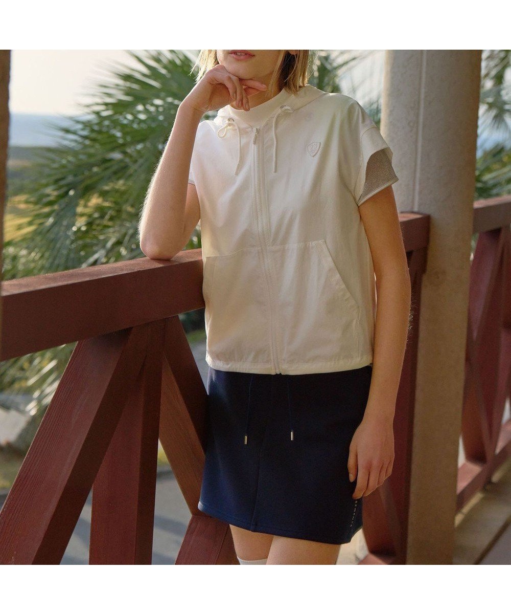 【23区 ゴルフ/NIJYUSANKU GOLF】の【WOMEN】シアーストレッチ ショート丈フードベスト 人気、トレンドファッション・服の通販 founy(ファニー) 　ファッション　Fashion　レディースファッション　Fashion for Women　アウター　Coat / Outerwear Collection　レディースジャケット・軽アウター　Jackets　春　Spring　ガーリー　Girly, Feminine Style　クール　Cool, Chic　吸水　Absorbent, Quick-Dry　シアー　Sheer, See-Through　ショート　Short, Short Length　ジャケット　Jacket, Outerwear　ストレッチ　Stretch, Stretchy Fabric　スポーツ　Sports, Activewear　スリーブ　Sleeve, Long Sleeve / Short Sleeve　フロント　Front, Front Design　ベスト　Vest, Waistcoat　ポケット　Pocket, Pocket Detail　S/S・春夏　SS, Spring/Summer, Warm Season　夏　Summer　ゴルフ　Golf　 other-1|ID: prp329100004848644 ipo3291000000035929129