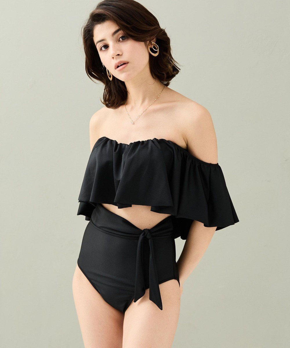 【三愛水着楽園/San-ai Resort】の【SALE】ワコール定番商品カップ使用GHIカップの大きなお胸に対応【グラマラスフィット】ワイヤー水着 9D-M 【San-ai Resort(サンアイリゾート)】 インテリア・キッズ・メンズ・レディースファッション・服の通販 founy(ファニー) ファッション Fashion レディースファッション Fashion for Women 水着 Swimwear レディース水着・ビーチウェア Swimwear & Beachwear アシンメトリー Asymmetrical Style アンダー Underwear Essentials ショーツ Shorts, Short Pants ビキニ Bikini, Two-Piece Swimsuit フリル Frill, Ruffle ポケット Pocket, Pocket Detail ラップ Wrap, Wrap Design リボン Ribbon, Bow ワイヤー Wire, Wired Bra 夏 Summer 定番 Standard, Basic Item S/S・春夏 SS, Spring/Summer, Warm Season 水着 Swimsuit, Swimwear A/W・秋冬 Autumn/Winter ブラック|ID: prp329100004848689 ipo3291000000036293471