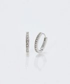 【フィービィー/phoebe】の【金属アレルギー対応】ワンタッチライナーオーバルビジューフープピアス シルバー シルバー|ID: prp329100004848827 ipo3291000000035456591