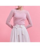 【トッカ/TOCCA】の【chayさん着用】LOVING HEART ニットトップス 人気、トレンドファッション・服の通販 founy(ファニー) ファッション Fashion レディースファッション Fashion for Women トップス・カットソー Cut & Sew Tops ニット Knit Tops & Sweaters インナー Innerwear カーディガン Cardigan, Knitwear シアー Sheer, See-Through ジャケット Jacket, Outerwear セーター Sweater, Knitwear デコルテ Décolleté, Neckline ビスチェ Bustier, Corset Top フィット Fit, Slim Fit レース Lace, Lace Fabric エレガント 上品 Elegant 夏 Summer 春 Spring S/S・春夏 SS, Spring/Summer, Warm Season thumbnail ピンク系|ID: prp329100004848848 ipo3291000000035594909