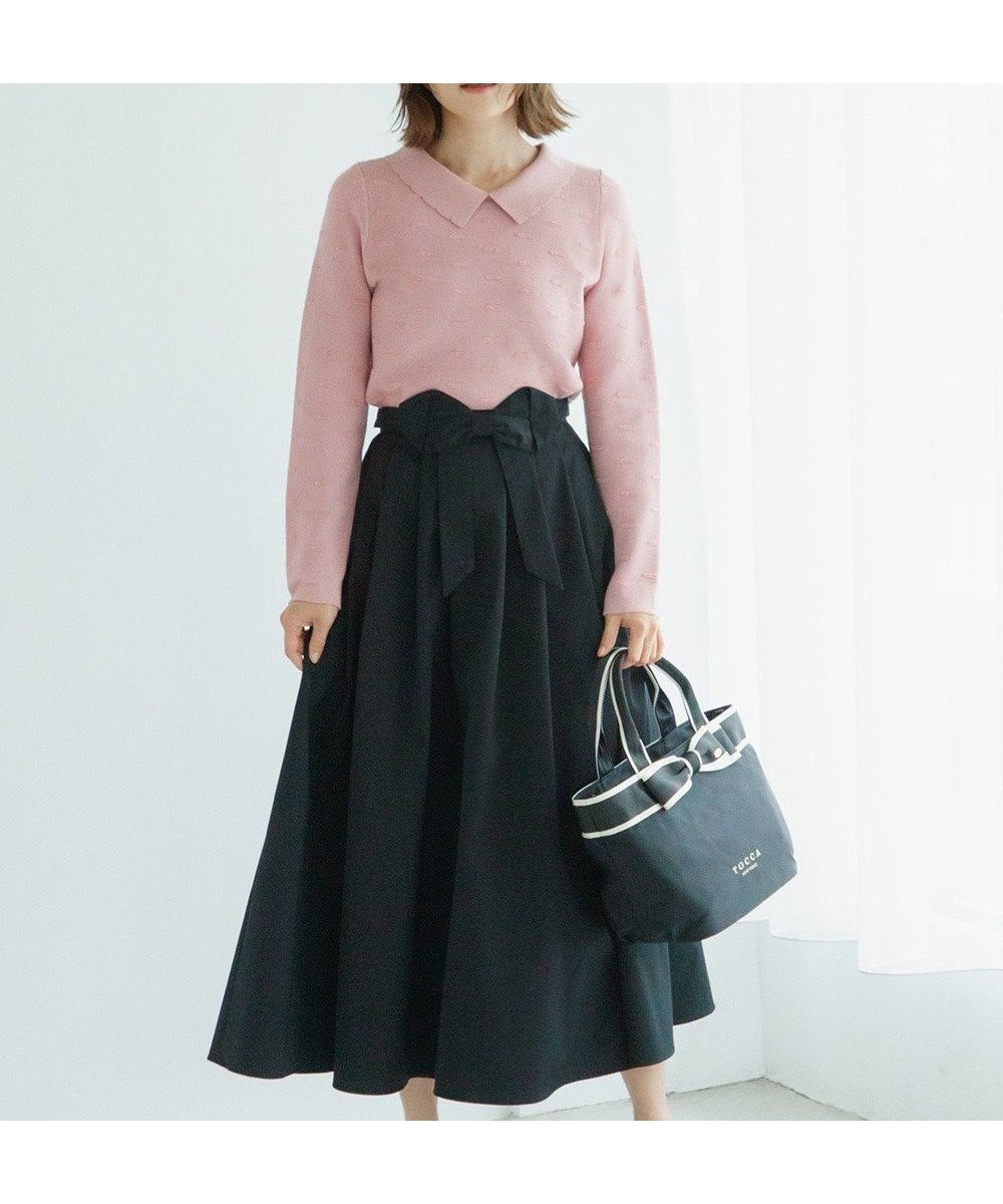 【トッカ/TOCCA】の【chayさん着用】BLUSH CHARM SKIRT スカート インテリア・キッズ・メンズ・レディースファッション・服の通販 founy(ファニー) 　ファッション　Fashion　レディースファッション　Fashion for Women　スカート　Skirts　春　Spring　シンプル　Simple, Minimal　チャーム　Charm, Pendant　フォルム　Silhouette, Form　フレア　Flare, Flared　リボン　Ribbon, Bow　A/W・秋冬　Autumn/Winter　S/S・春夏　SS, Spring/Summer, Warm Season　夏　Summer　ブラック系|ID: prp329100004848859 ipo3291000000035457038