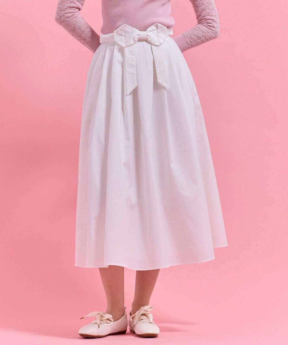 【トッカ/TOCCA】の【chayさん着用】BLUSH CHARM SKIRT スカート インテリア・キッズ・メンズ・レディースファッション・服の通販 founy(ファニー) 　ファッション　Fashion　レディースファッション　Fashion for Women　スカート　Skirts　春　Spring　シンプル　Simple, Minimal　チャーム　Charm, Pendant　フォルム　Silhouette, Form　フレア　Flare, Flared　リボン　Ribbon, Bow　A/W・秋冬　Autumn/Winter　S/S・春夏　SS, Spring/Summer, Warm Season　夏　Summer　アイボリー系|ID: prp329100004848859 ipo3291000000035940787