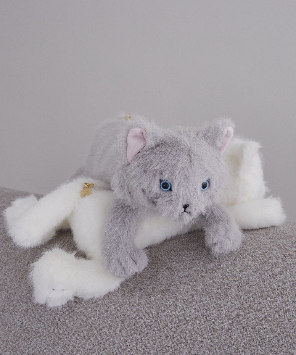 【メゾンドフルール/Maison de FLEUR】のねこくたくたポーチ インテリア・キッズ・メンズ・レディースファッション・服の通販 founy(ファニー) 　ファッション　Fashion　レディースファッション　Fashion for Women　ミニ財布・二つ折り財布　Wallets & Card Cases　ポーチ&ミニバッグ　Pouches & Mini Bags　おすすめ　Recommended / Our Picks　ギフト プレゼント　Gift / Present　ポーチ　Pouch, Small Case　財布　Wallet, Purse　Light Gray|ID: prp329100004848864 ipo3291000000035457086