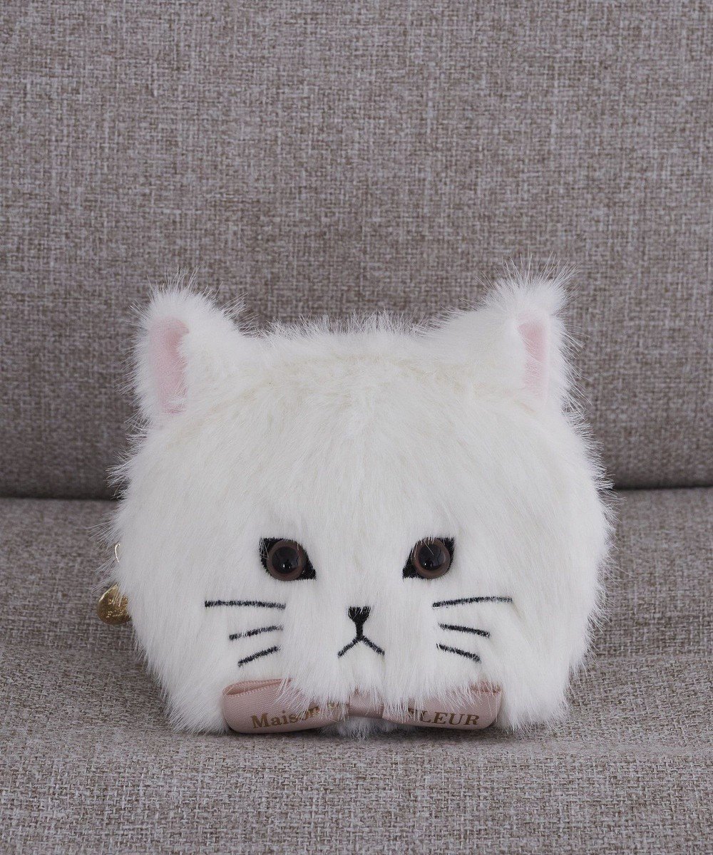 【メゾンドフルール/Maison de FLEUR】のねこフェイスポーチ 人気、トレンドファッション・服の通販 founy(ファニー) 　ファッション　Fashion　レディースファッション　Fashion for Women　ミニ財布・二つ折り財布　Wallets & Card Cases　ポーチ&ミニバッグ　Pouches & Mini Bags　おすすめ　Recommended / Our Picks　ギフト プレゼント　Gift / Present　フェイス　Face, Facial Design　ポケット　Pocket, Pocket Detail　ポーチ　Pouch, Small Case　リボン　Ribbon, Bow　財布　Wallet, Purse　 other-1|ID: prp329100004848866 ipo3291000000035457098