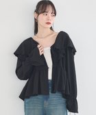 【アースミュージックアンドエコロジー/earth music&ecology】のラッフルカラーカットブラウス 人気、トレンドファッション・服の通販 founy(ファニー) ファッション Fashion レディースファッション Fashion for Women トップス・カットソー Cut & Sew Tops シャツ・ブラウス・オフィスカジュアル Elegant Blouses & Button-Ups 春 Spring ギャザー Gathered, Ruffled シンプル Simple, Minimal バランス Balance, Style Balance ポケット Pocket, Pocket Detail S/S・春夏 SS, Spring/Summer, Warm Season 夏 Summer thumbnail ブラック|ID: prp329100004848869 ipo3291000000035523009