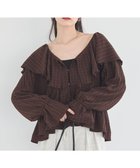 【アースミュージックアンドエコロジー/earth music&ecology】のラッフルカラーカットブラウス 人気、トレンドファッション・服の通販 founy(ファニー) ファッション Fashion レディースファッション Fashion for Women トップス・カットソー Cut & Sew Tops シャツ・ブラウス・オフィスカジュアル Elegant Blouses & Button-Ups 春 Spring ギャザー Gathered, Ruffled シンプル Simple, Minimal バランス Balance, Style Balance ポケット Pocket, Pocket Detail S/S・春夏 SS, Spring/Summer, Warm Season 夏 Summer thumbnail チェックブラウン|ID: prp329100004848869 ipo3291000000035523011