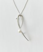 【フィービィー/phoebe】の2wayスタイリッシュクロスカーブパールブローチネックレス シルバー シルバー|ID: prp329100004848890 ipo3291000000035595000