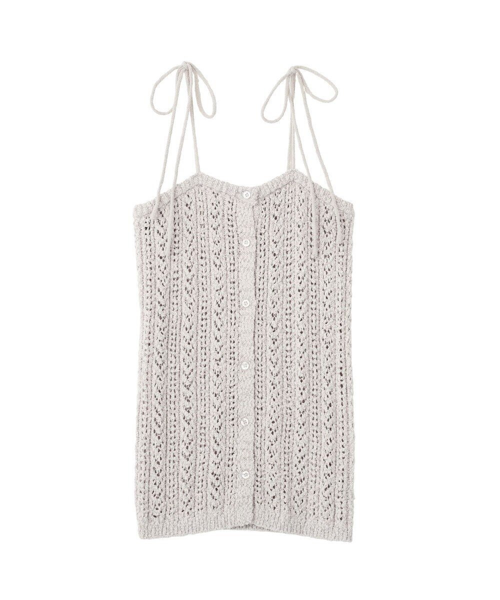 【アースミュージックアンドエコロジー/earth music&ecology】の透かし編みニットキャミビスチェ インテリア・キッズ・メンズ・レディースファッション・服の通販 founy(ファニー) ファッション Fashion レディースファッション Fashion for Women アウター Coat / Outerwear Collection トップス・カットソー Cut & Sew Tops ニット Knit Tops & Sweaters キャミソール&ノースリーブ Camisoles & Sleeveless Tops ベスト&ジレ / 重ね着スタイル Vests & Gilets ビスチェ Bustiers & Corset Tops / Layered Bustier Style 春 Spring シンプル Simple, Minimal 透かし Cut-Out, Lacework フィット Fit, Slim Fit フロント Front, Front Design ベスト Vest, Waistcoat ポケット Pocket, Pocket Detail S/S・春夏 SS, Spring/Summer, Warm Season 夏 Summer ライトグレー|ID: prp329100004848934 ipo3291000000035457947