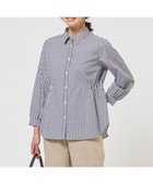 【ジェイ プレス/J.PRESS】の【WEB限定カラーあり】コンパクトエステネージュ シャーリング ブラウス ネイビーギンガム系|ID: prp329100004848941 ipo3291000000035458061