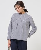 【ジェイ プレス/J.PRESS】の【WEB限定カラーあり】コンパクトエステネージュ スキッパー ブラウス ネイビーギンガム系|ID: prp329100004848953 ipo3291000000035458220