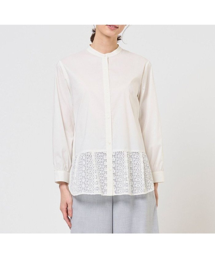 【ジェイ プレス/J.PRESS】のエニーブロード レース ブラウス インテリア・キッズ・メンズ・レディースファッション・服の通販 founy(ファニー) https://founy.com/ ファッション Fashion レディースファッション Fashion for Women トップス・カットソー Cut & Sew Tops シャツ・ブラウス・オフィスカジュアル Elegant Blouses & Button-Ups コンパクト Compact, Small Size ジャケット Jacket, Outerwear ストレッチ Stretch, Stretchy Fabric ブロード Broadcloth, Fine Cotton レース Lace, Lace Fabric エレガント 上品 Elegant 夏 Summer S/S・春夏 SS, Spring/Summer, Warm Season A/W・秋冬 Autumn/Winter |ID: prp329100004848954 ipo3291000000035458243