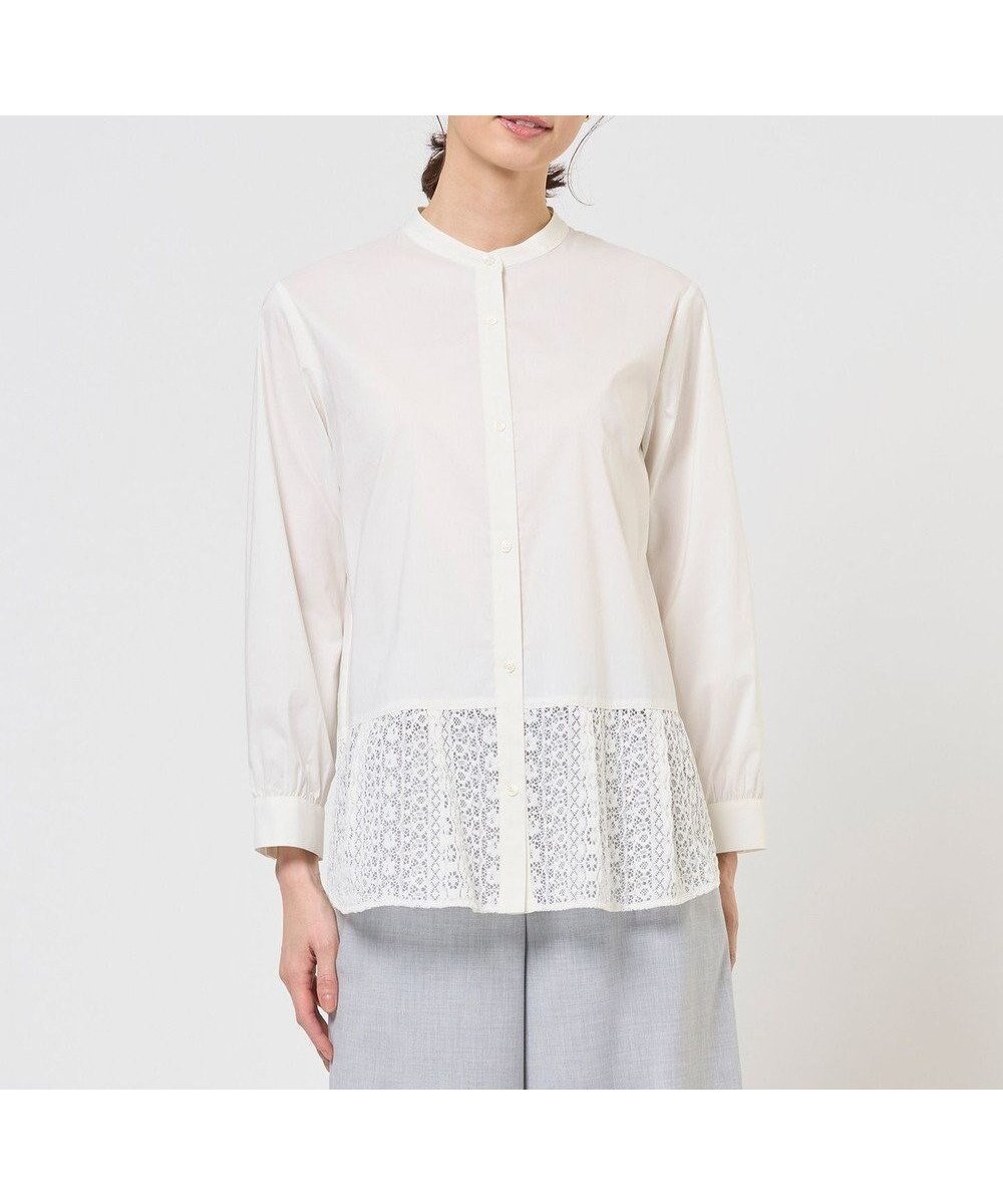 【ジェイ プレス/J.PRESS】のエニーブロード レース ブラウス 人気、トレンドファッション・服の通販 founy(ファニー) 　ファッション　Fashion　レディースファッション　Fashion for Women　トップス・カットソー　Cut & Sew Tops　シャツ・ブラウス・オフィスカジュアル　Elegant Blouses & Button-Ups　コンパクト　Compact, Small Size　ジャケット　Jacket, Outerwear　ストレッチ　Stretch, Stretchy Fabric　ブロード　Broadcloth, Fine Cotton　レース　Lace, Lace Fabric　エレガント 上品　Elegant　夏　Summer　S/S・春夏　SS, Spring/Summer, Warm Season　A/W・秋冬　Autumn/Winter　 other-1|ID: prp329100004848954 ipo3291000000035458243