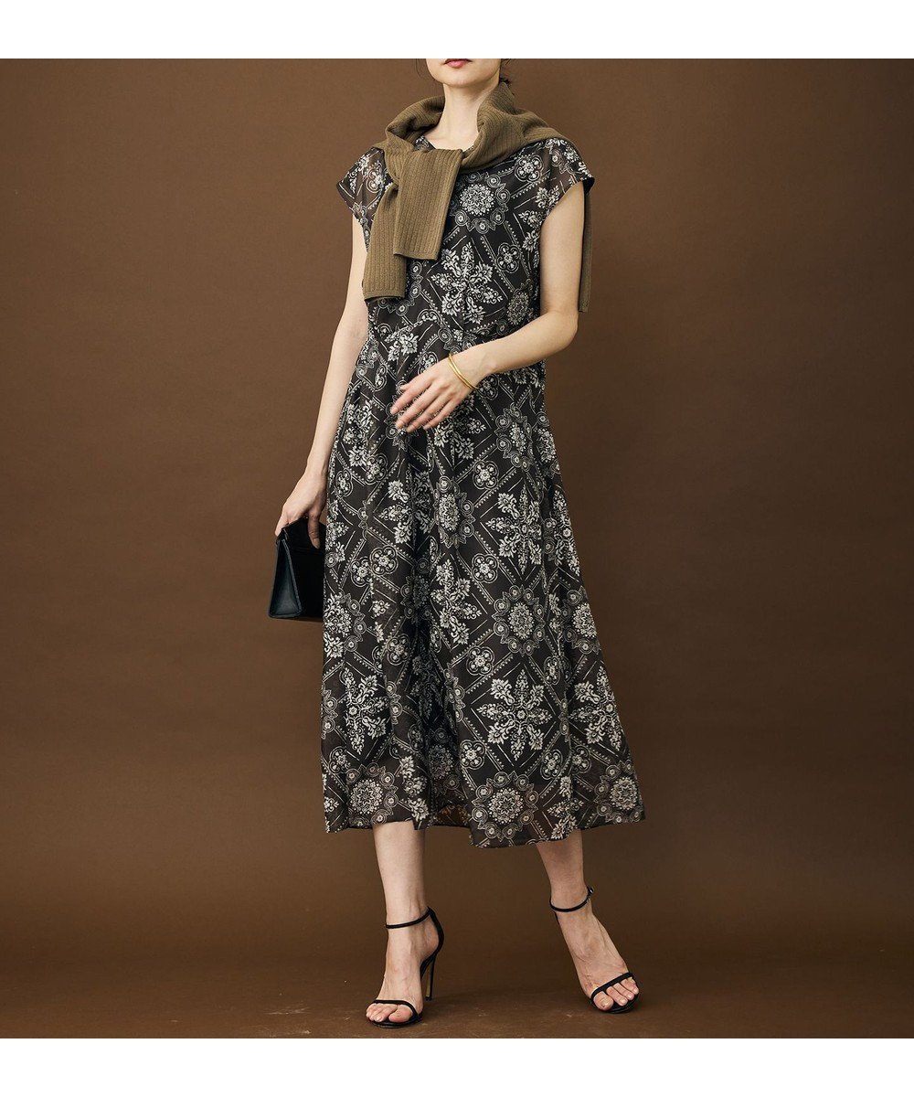 【自由区/JIYU-KU】のロータスタイルプリント ワンピース 人気、トレンドファッション・服の通販 founy(ファニー) 　ファッション　Fashion　レディースファッション　Fashion for Women　ワンピース　Dresses　イタリア　Italy　ギャザー　Gathered, Ruffled　シアー　Sheer, See-Through　バランス　Balance, Style Balance　ビンテージ　Vintage, Retro Style　プリント　Print, Printed Pattern　ヨーク　Yoke, Yoke Design　夏　Summer　春　Spring　S/S・春夏　SS, Spring/Summer, Warm Season　 other-1|ID: prp329100004848971 ipo3291000000035523103