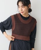 【クラフトスタンダードブティック/CRAFT STANDARD BOUTIQUE】のジャガードショートニットベスト Brown|ID: prp329100004848991 ipo3291000000035854599