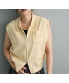 【クラフトスタンダードブティック/CRAFT STANDARD BOUTIQUE】の衿付きジップベスト Cream|ID: prp329100004849012 ipo3291000000035813738