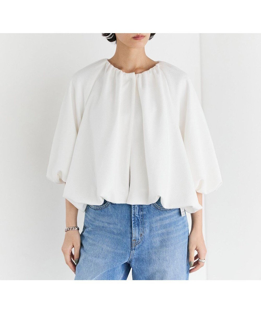 【ハッシュニュアンス/#Newans】の【セレモニーにも/洗濯機可】バルーンヘムライトブルゾン インテリア・キッズ・メンズ・レディースファッション・服の通販 founy(ファニー) ファッション Fashion レディースファッション Fashion for Women アウター Coat / Outerwear Collection レディースジャケット・軽アウター Jackets ブルゾンジャケット・スポーティアウター Blouson Jackets カットソー Cut and Sewn Top ギャザー Gathered, Ruffled ジャケット Jacket, Outerwear スリーブ Sleeve, Long Sleeve / Short Sleeve セレモニー Ceremony バランス Balance, Style Balance バルーン Balloon, Balloon Silhouette ブルゾン Blouson, Bomber Jacket ループ Loop, Loop Knit エレガント 上品 Elegant 夏 Summer 春 Spring S/S・春夏 SS, Spring/Summer, Warm Season 羽織 Haori, Light Jacket ホワイト|ID: prp329100004849036 ipo3291000000035838142