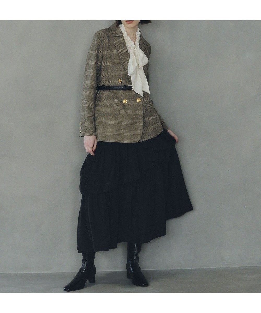 【イェッカ ヴェッカ/YECCA VECCA】のアシンメトリーラッフルスカート インテリア・キッズ・メンズ・レディースファッション・服の通販 founy(ファニー) 　ファッション　Fashion　レディースファッション　Fashion for Women　スカート　Skirts　おすすめ　Recommended / Our Picks　とろみ　Fluid, Flowy Fabric　フェミニン　Feminine, Girly　フレア　Flare, Flared　ポケット　Pocket, Pocket Detail　ラッフル　Ruffle, Frill　A/W・秋冬　Autumn/Winter　Black|ID: prp329100004849045 ipo3291000000035816229