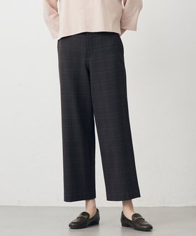 【ジェイ プレス/J.PRESS】のアルガンシルク チェック クロップド パンツ 人気、トレンドファッション・服の通販 founy(ファニー) ファッション Fashion レディースファッション Fashion for Women パンツ Pants & Trousers 秋 Autumn クロップド Cropped, Short Length シルク Silk, 100% Silk ストレッチ Stretch, Stretchy Fabric チェック Check, Plaid, Tartan フラット Flat, Flat Shoes A/W・秋冬 Autumn/Winter エレガント 上品 Elegant |ID:prp329100004849056