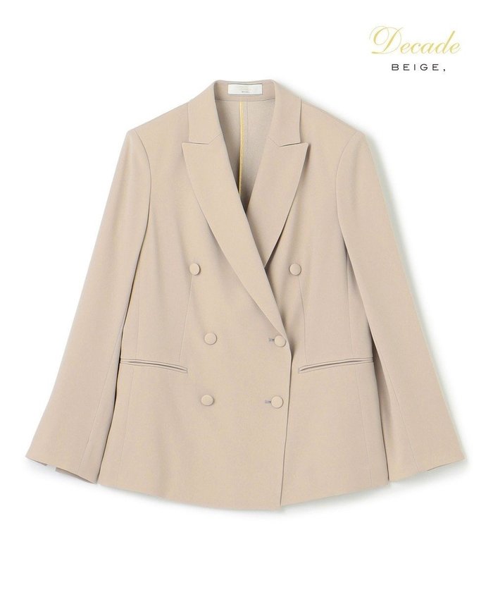 【ベイジ,/BEIGE,】の【洗える】CINDY / ダブルブレストジャケット インテリア・キッズ・メンズ・レディースファッション・服の通販 founy(ファニー) https://founy.com/ ファッション Fashion レディースファッション Fashion for Women アウター Coat / Outerwear Collection レディースジャケット・軽アウター Jackets インナー Innerwear ウォッシャブル Machine Washable オケージョン Occasion Wear 洗える Machine Washable クラシック Classic, Timeless Style サテン Satin, Glossy Fabric ジャケット Jacket, Outerwear ストレッチ Stretch, Stretchy Fabric スリット Slit, Slit Detail スーツ Suit, Formalwear セットアップ Set-Up, Coordinated Outfit ダブル Double, Double-Breasted 定番 Standard, Basic Item 人気 Popular, Best Seller ボトム Bottoms, Lower Wear おすすめ Recommended / Our Picks セレモニー Ceremony ビジネス 仕事 通勤 Business / Work / Commuting |ID: prp329100004849243 ipo3291000000035723430
